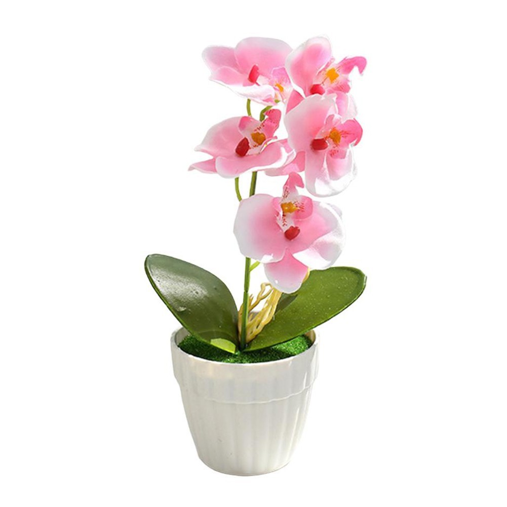 Small Simulation Phalaenopsis Bonsai Flower for Indoor Decorative Display