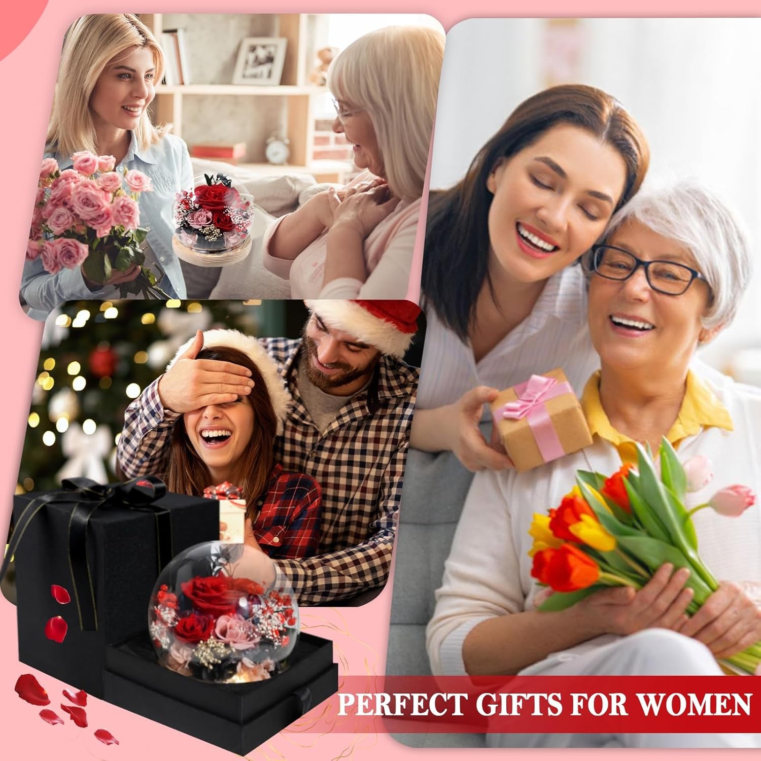 FIACO Valentines Day Gifts for Her Preserved Rose Forever Fresh Flowers for Deli