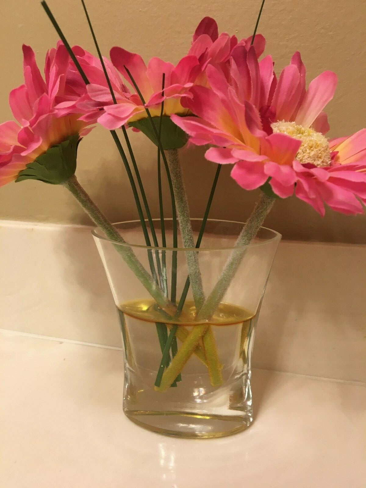 Gerber Daisy Silk Flower Arrangement Decor