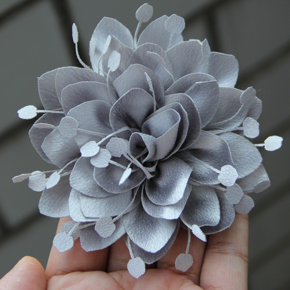 Fashion Multi-layer Large Fabric Handmade Collar Flower Lapel for Pins Suit