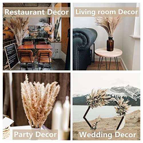 110 PCS Dried Pampas Grass Bouquet, Boho Table Decor, Bunny Assorted Colors