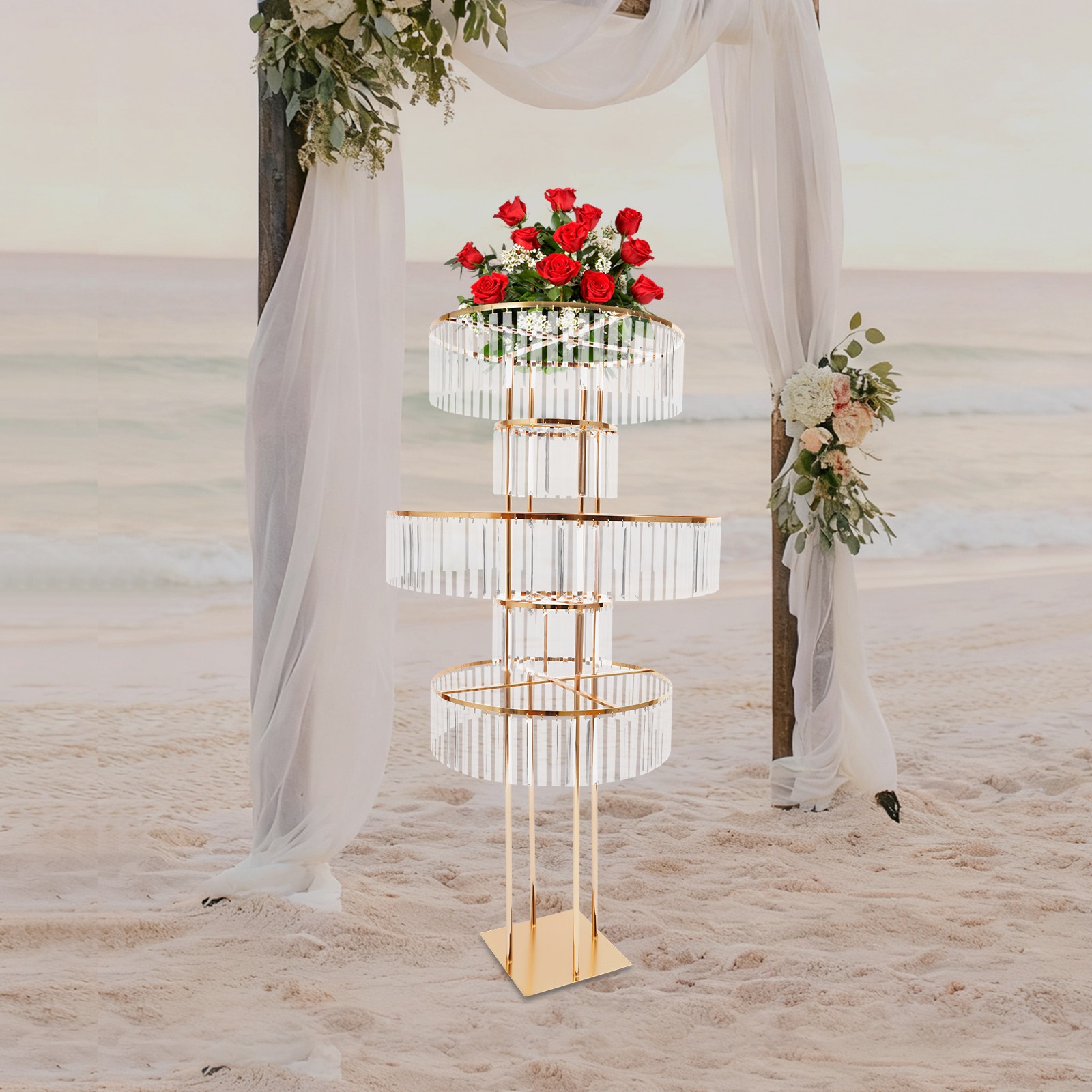 Metal Pedestal Stand 5.09ft Height Wedding Flower Stand Wedding Pedestal Stand