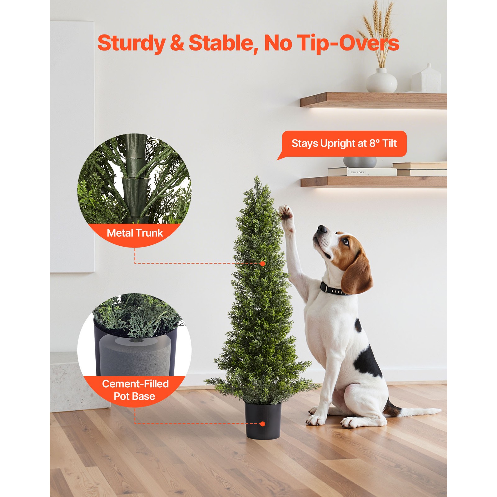 Uimoso 36-Inch Artificial Cedar Tree for Patio and Backyard Decor