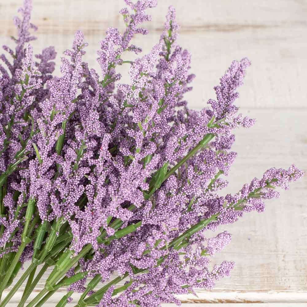 Lavender Artificial Heather Floral Bundle