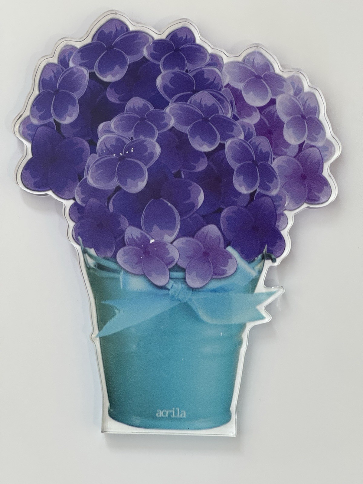 Purple Hydrangea Acrylic Flower Bouquet by Acrila 10×8 Solid Floral Art Cut Out