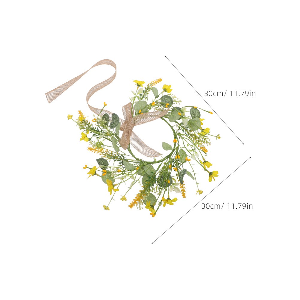 2Pcs Colorful Reusable Floral Wreaths for Spring Party Decorations