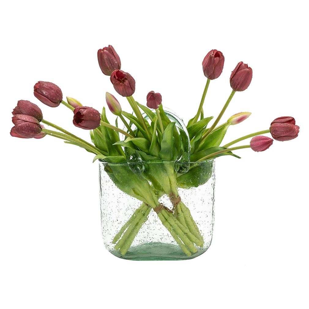 15Pcs Artificial Tulips Flowers, Soft Touch Realistic Latex Tulips Bouquet fo…