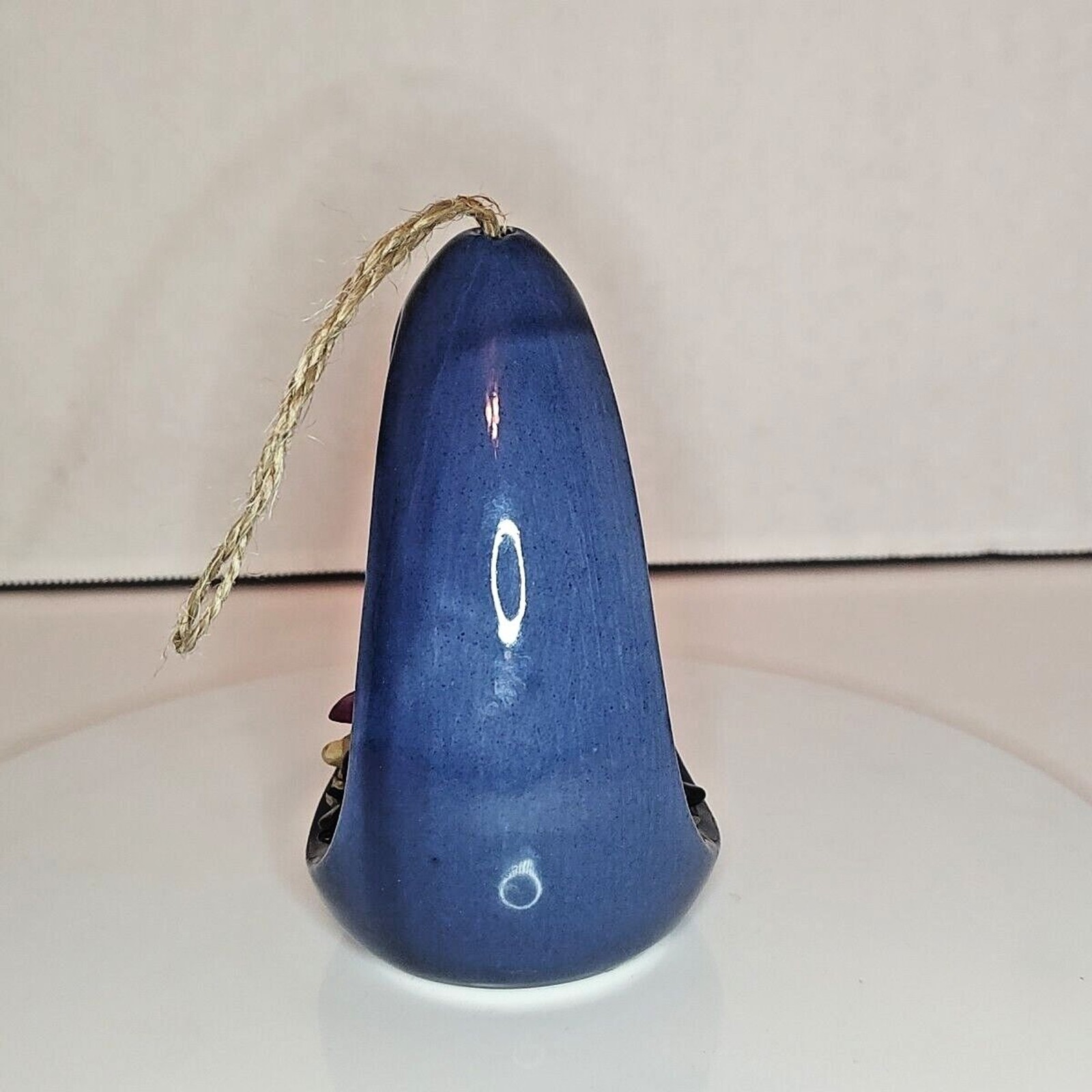 Hanging Modern Coastal Artificial Succulent Home Decor Navy Blue Purple Ceramic