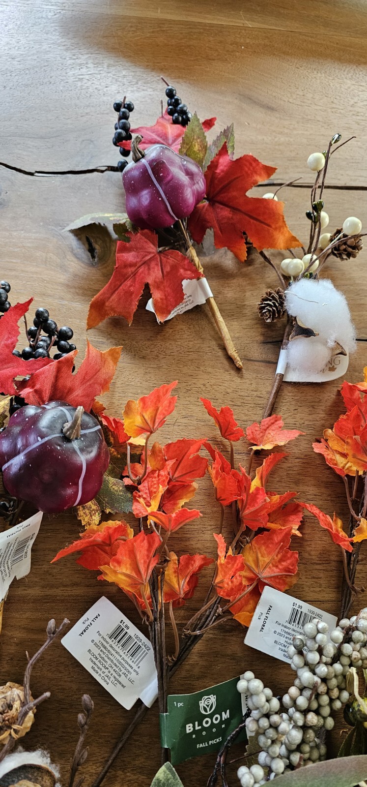 Fall Autumn Branches Stems Bundle Lot 60 BN