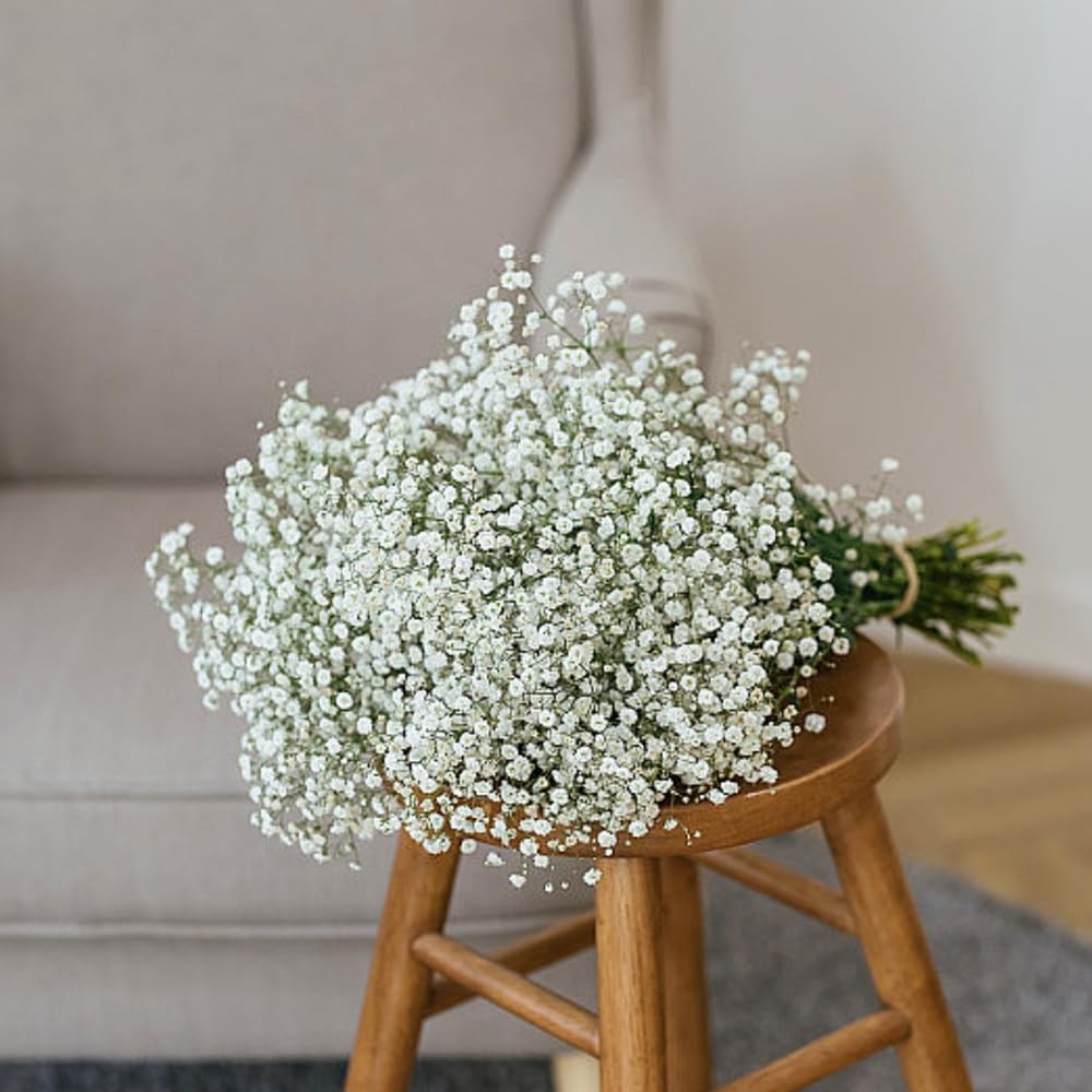 White Artificial Baby’s Breath 6 PCS Real Touch Gypsophila Flower Bouquets