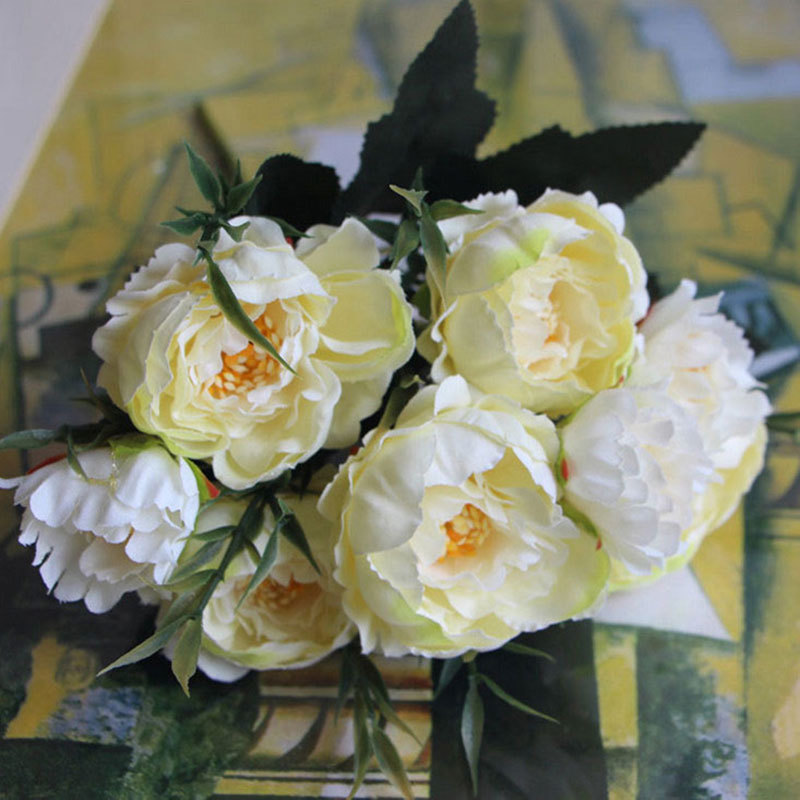 Artificial Peony Flower For Wedding Party Home Decor Fake Flowers Bridal Bouquet