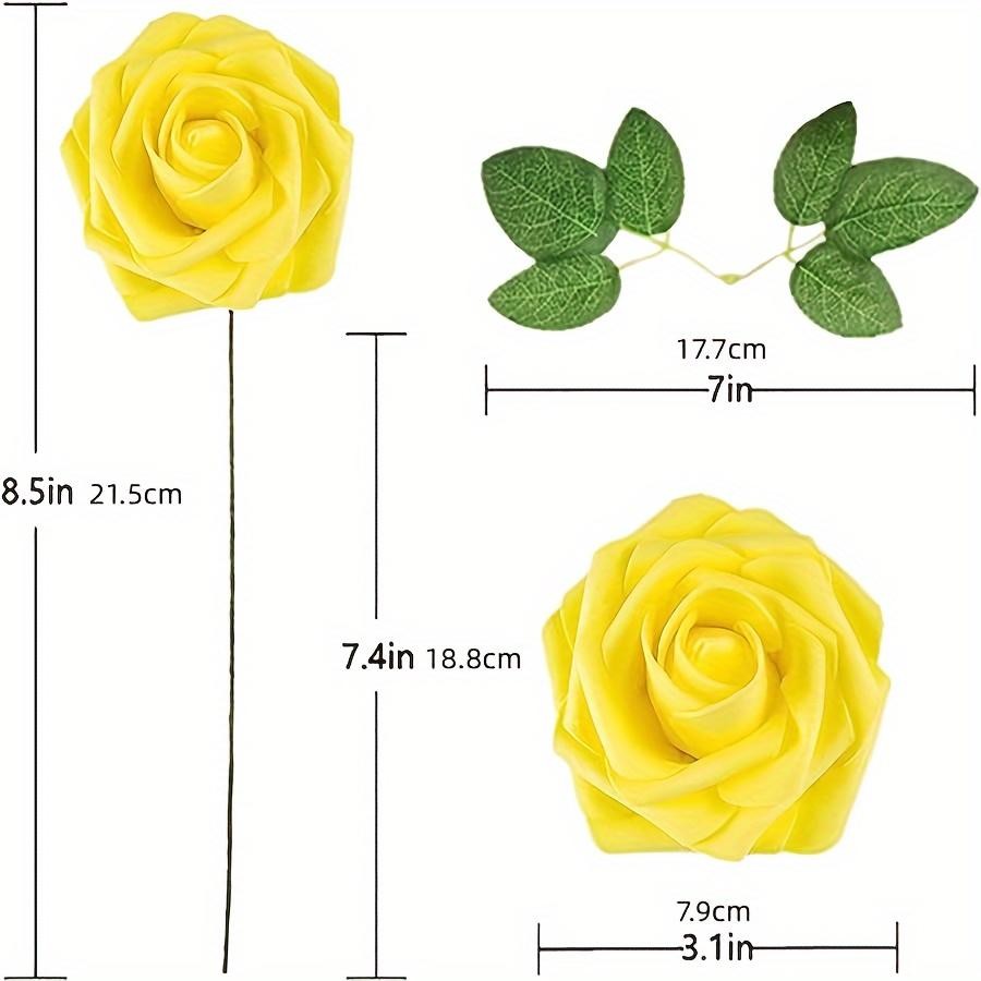 25pcs Artificial Flowers, Fake Flowers Roses W/stem For DIY Wedding Bouquets Cen