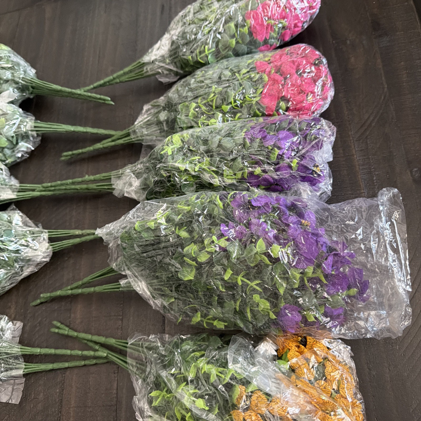 Artificial Flowers 20 Bundles Lnoicy Fake Decor Graden With Stakes 5 Colors NEW