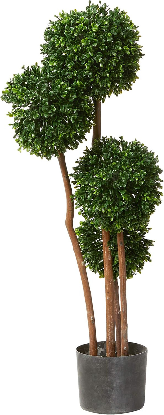 UV Resistant Boxwood Topiary Tree – 36″ Green Artificial Plant Decor