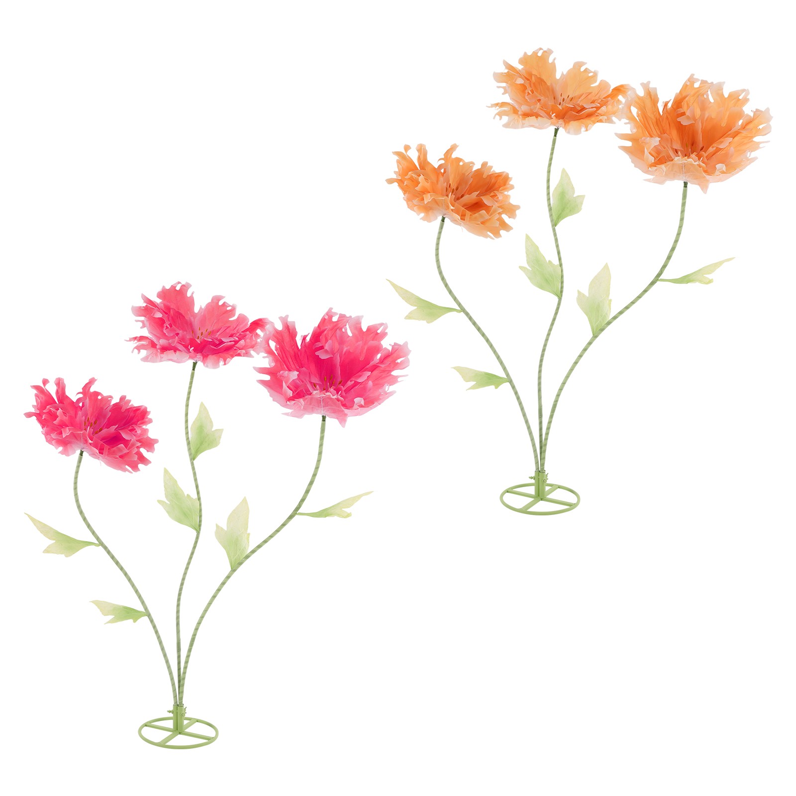 3 Heads Giant Artificial Flowers Wedding Artificial Flower Decoration Stand