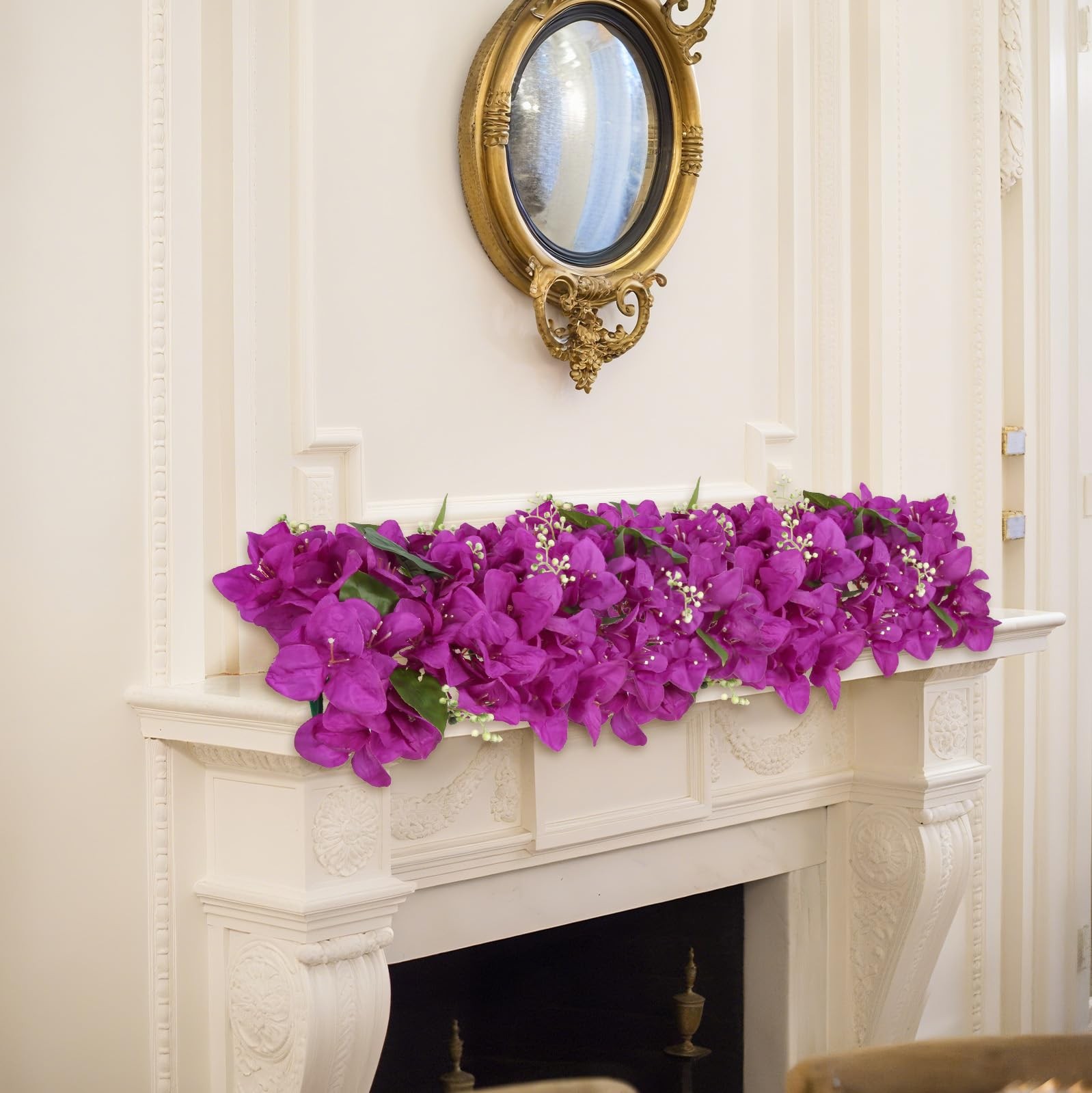 2PCS Wedding Arch Flowers 20.47in Purple Bougainvillea Artificial Flower Row …