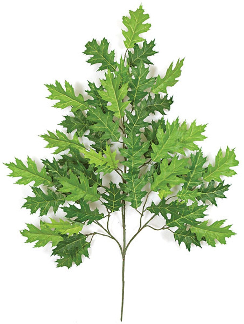 Artificial 29″ Pin Oak Branch Light Green Silk Faux Fabric Leaves BY THE DOZEN