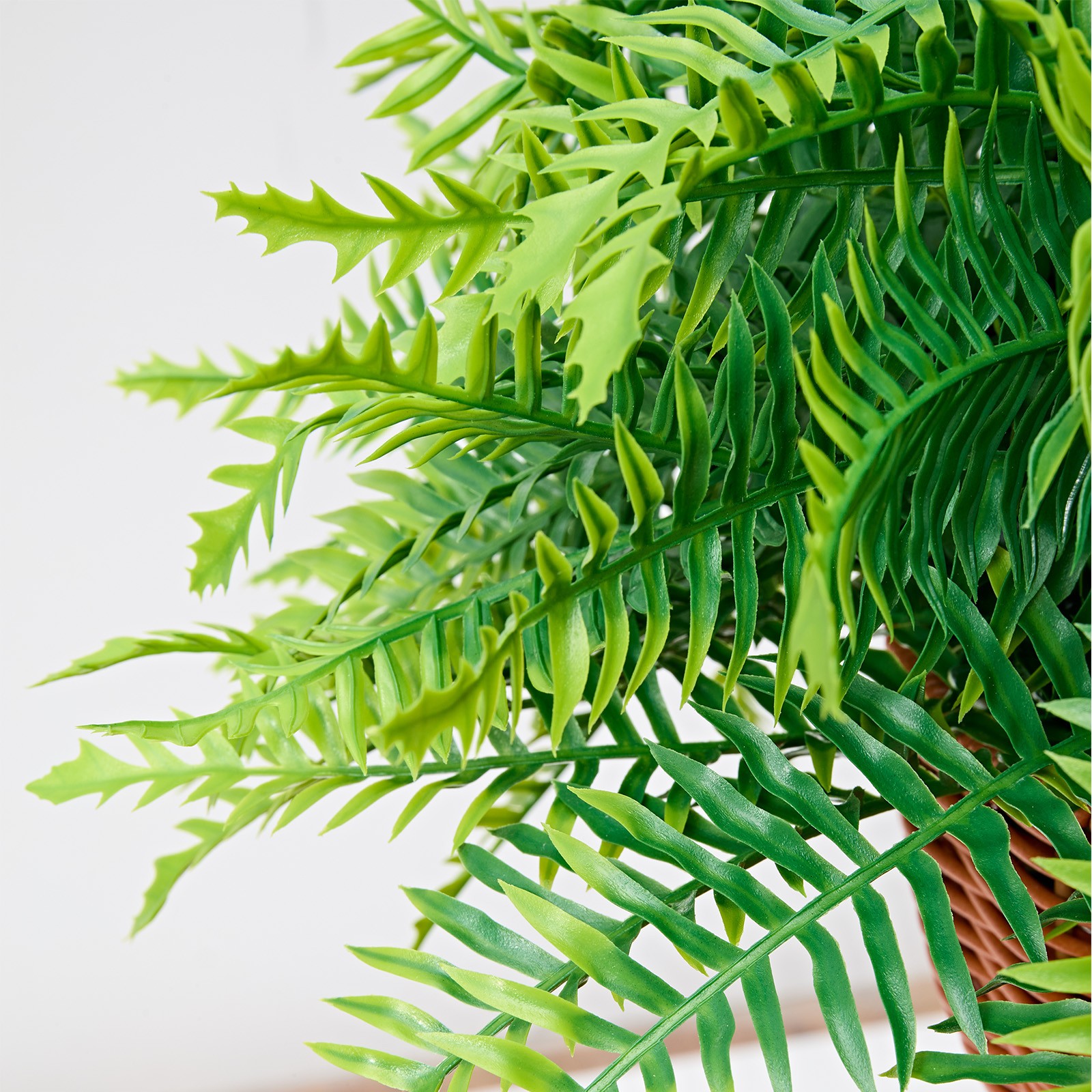 Uimoso 23″Artificial Hanging Boston Fern Bush for Wall and Event Decor, Set of 2