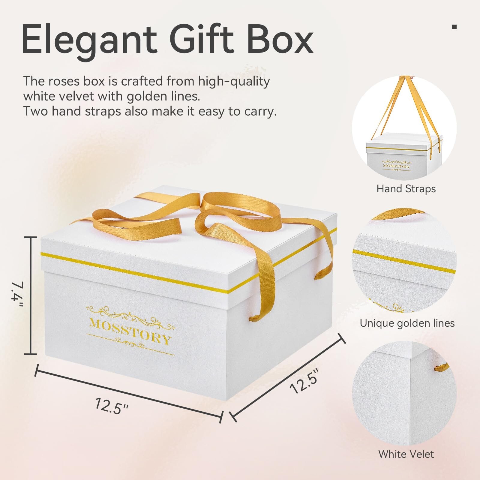 Forever Flowers 49-Piece Preserved Roses in a Box Gifts for Her Women Wife Mo…