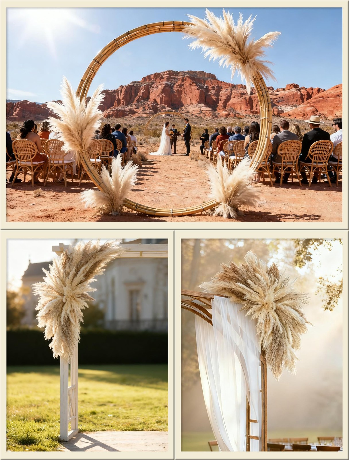 Pampas Grass Wall Decor 20–30in Dried Flowers Boho Hanging Kit