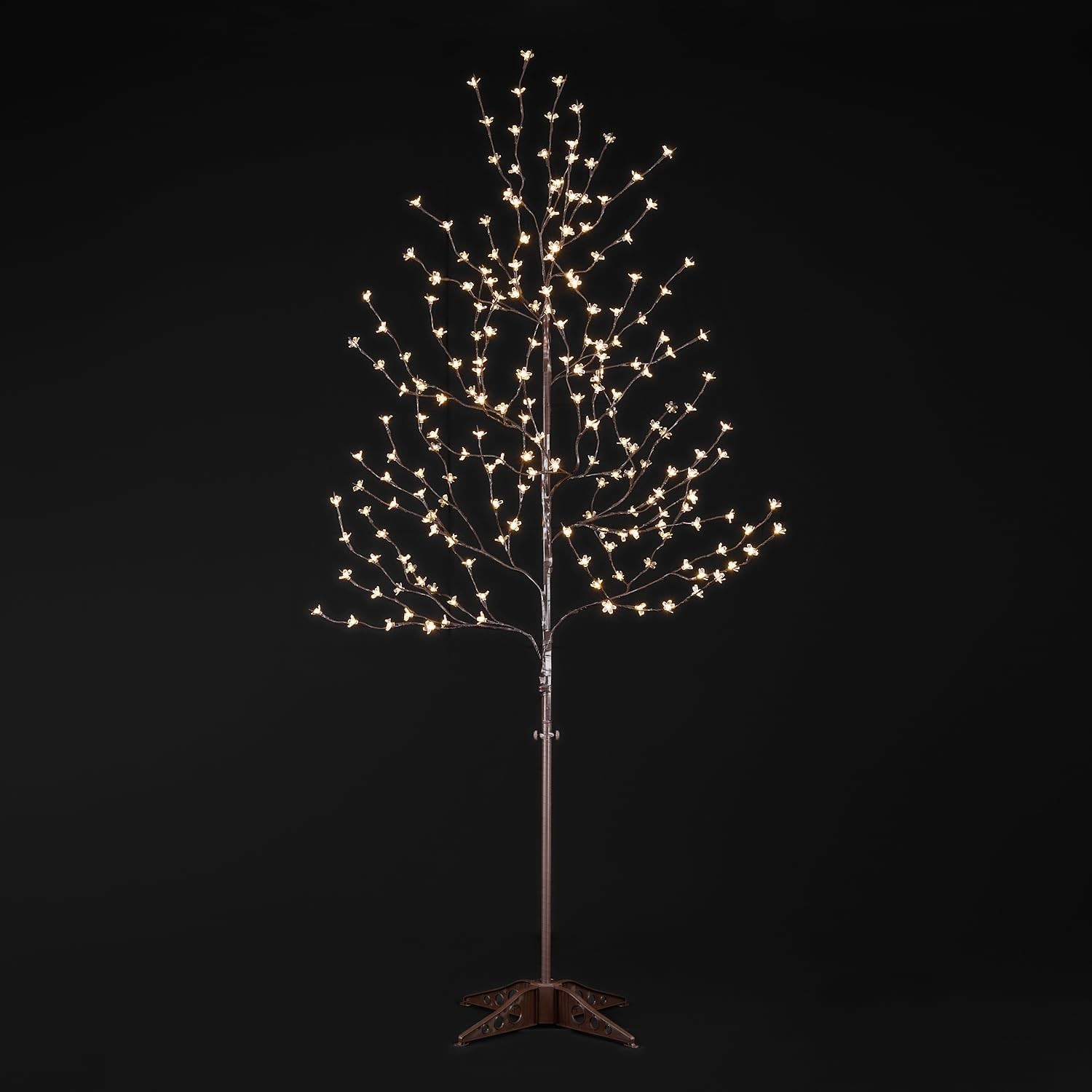 6.5 feet 208L LED Lighted Cherry Blossom Tree Warm White Decorate Home Garden