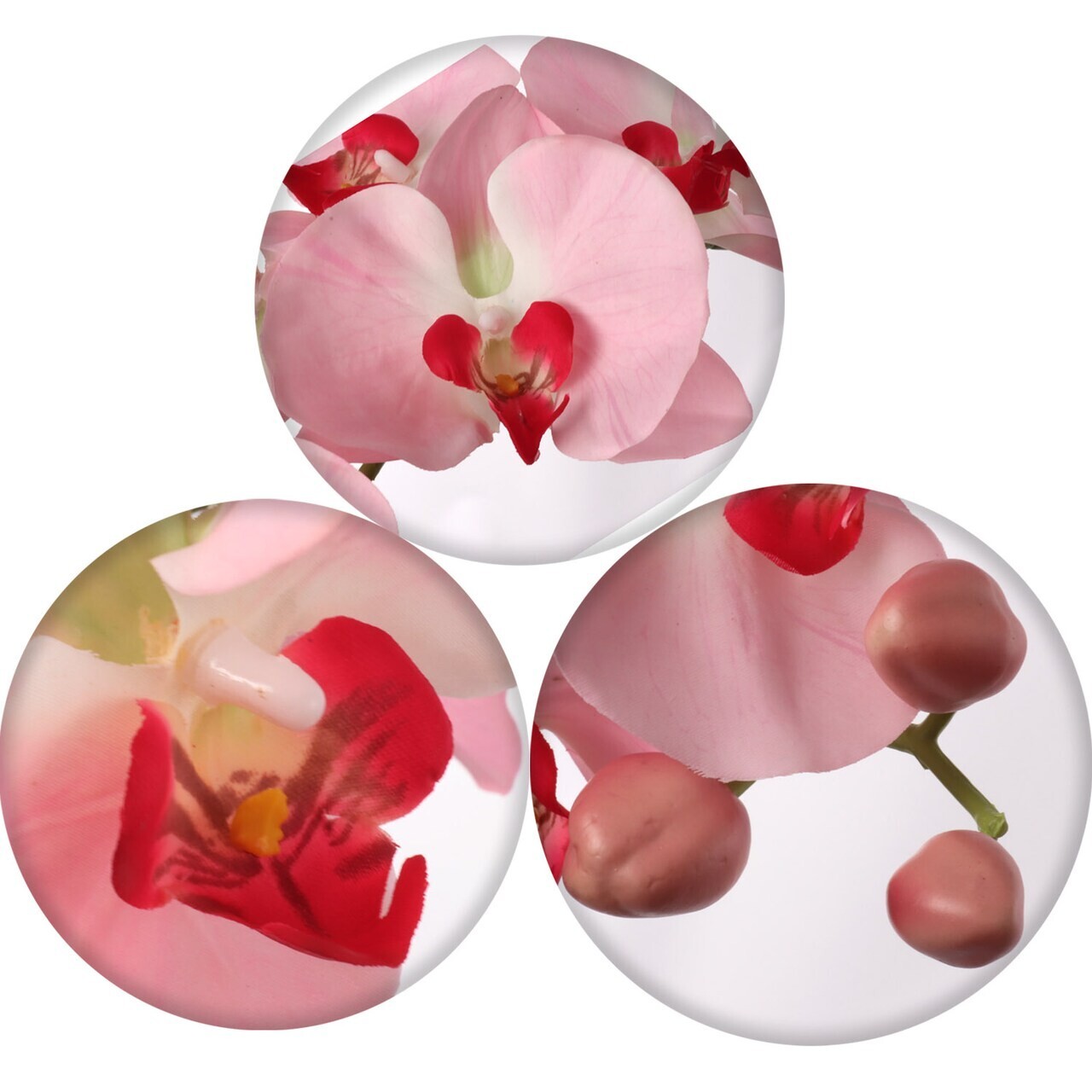 Phalaenopsis Orchid Stem Pink Party/Event/Home/Office Decor 2-Pack