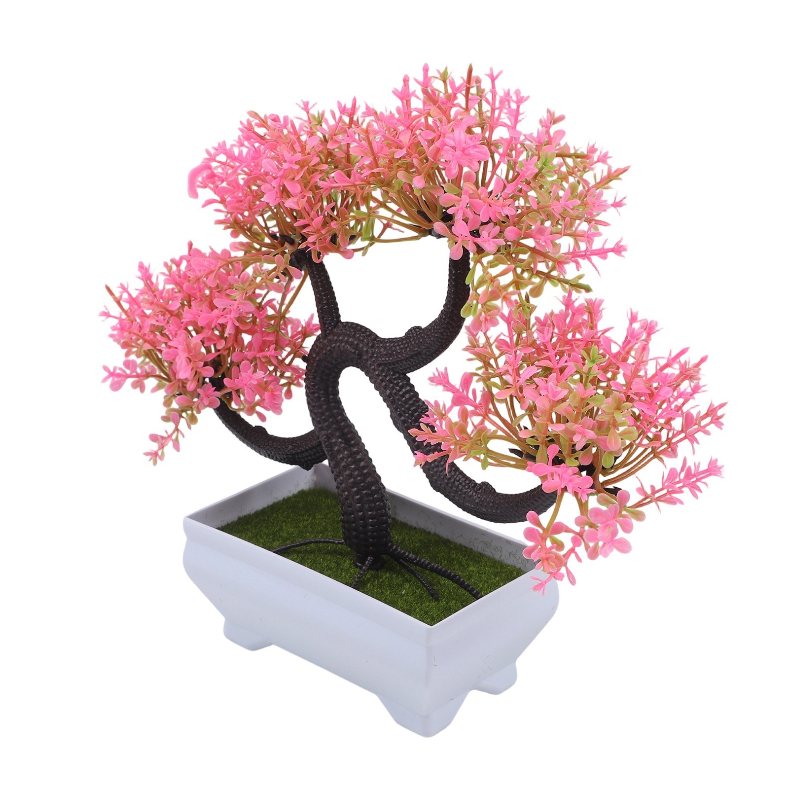 Plastic Artificial Bonsai Pine Plant for Office Living Room Decor 25x25x11cm