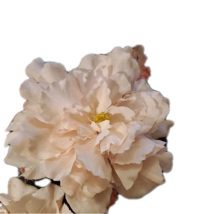 PINK Peonies Artificial Flowers Heads 8.15 Inch Silk? Peony Fake Flower Clip