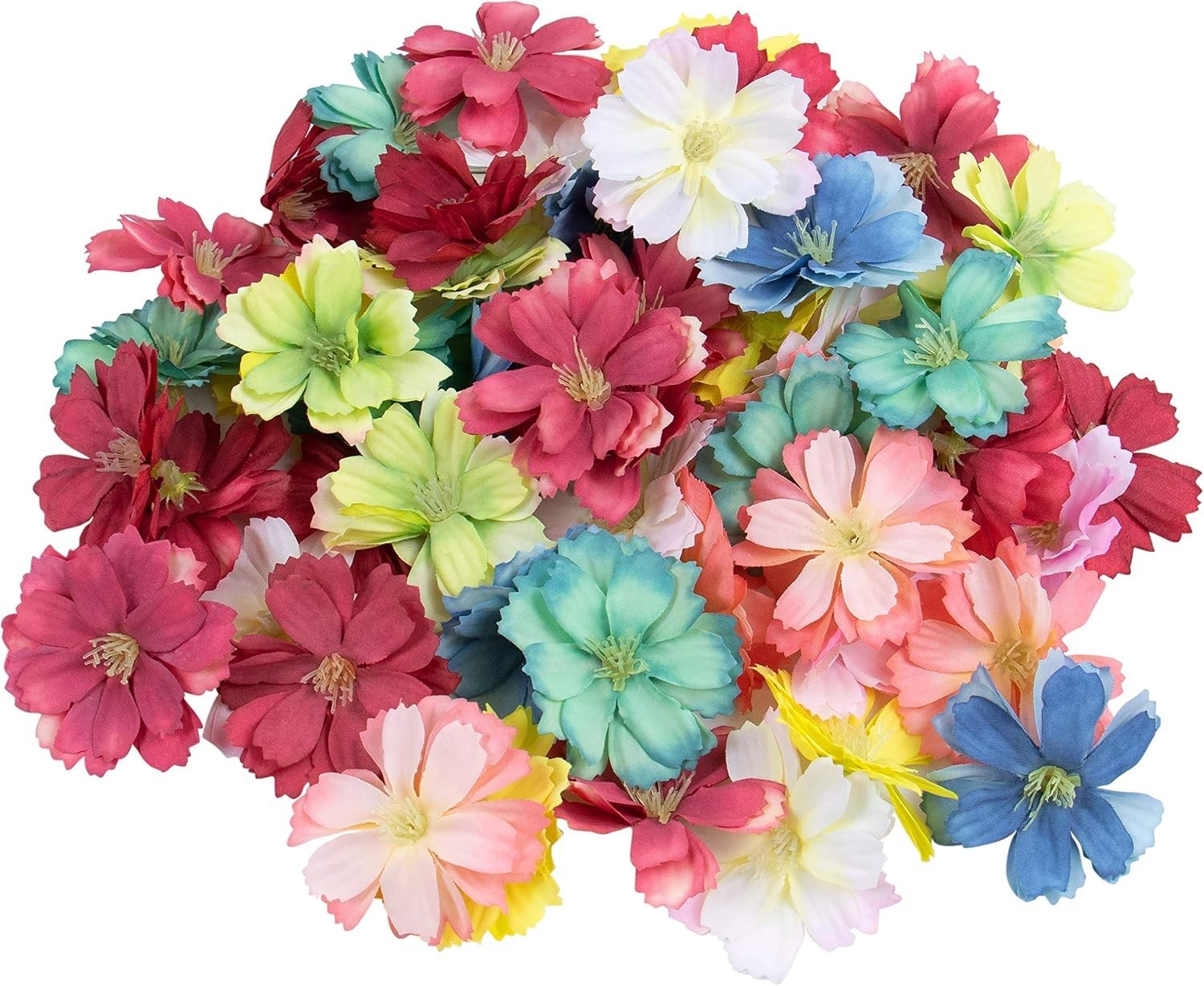Elegant 50 Pack Silk Cherry Blossom Flower Heads – Perfect for DIY Decorations