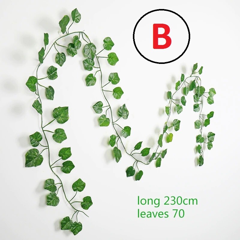 5pc Artificial ivy green silk hanging vine leaf plant vine leave home wall decor
