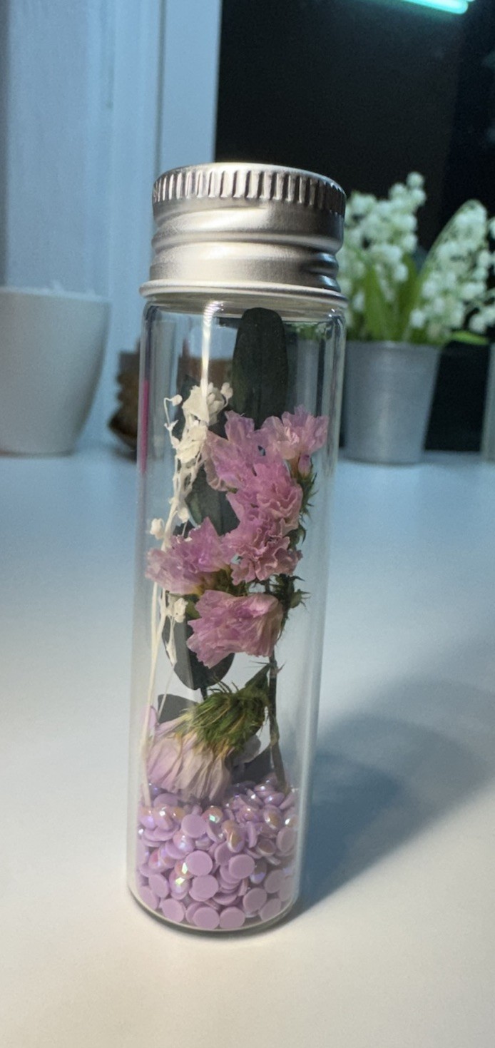 Dried lavender flower With A Touch Of White Dried Flower And Eucalyptus Leaf