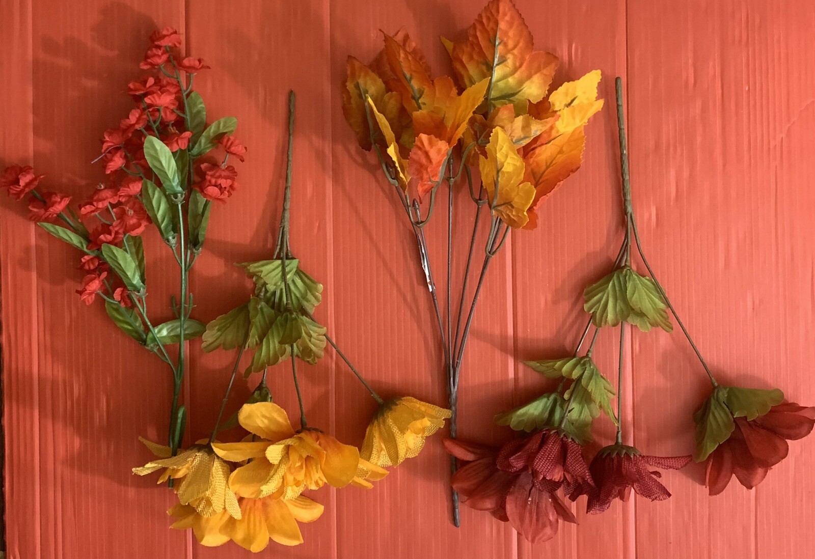 Artificial Flowers Silk Flowers Realistic Flowers (4) Pieces Set – Pre-Owned