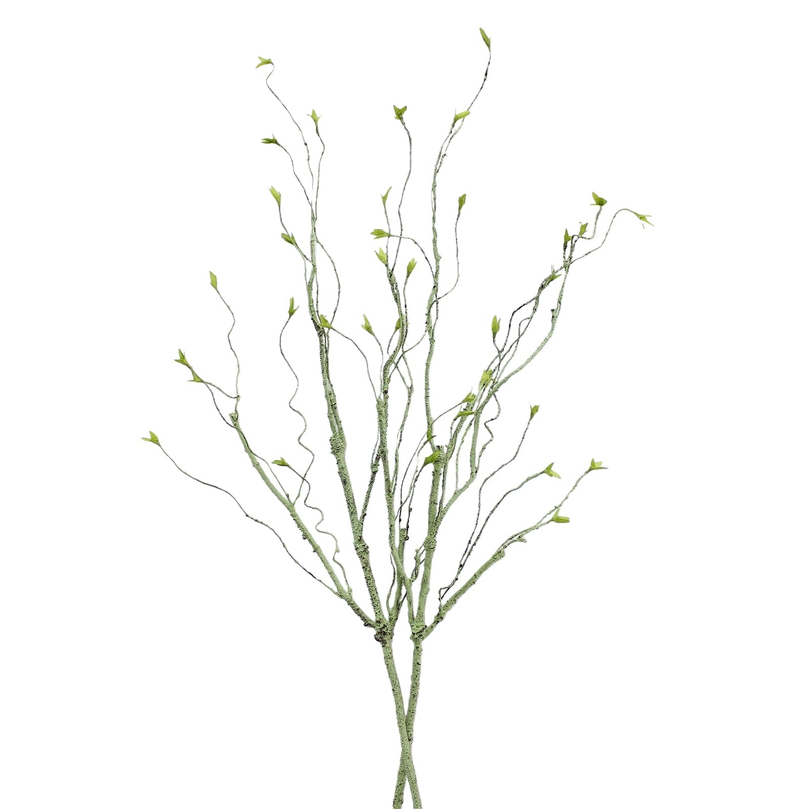2 PCS Light Green 49 Inch Bendable Artificial Leaves Fake Hanging Plants