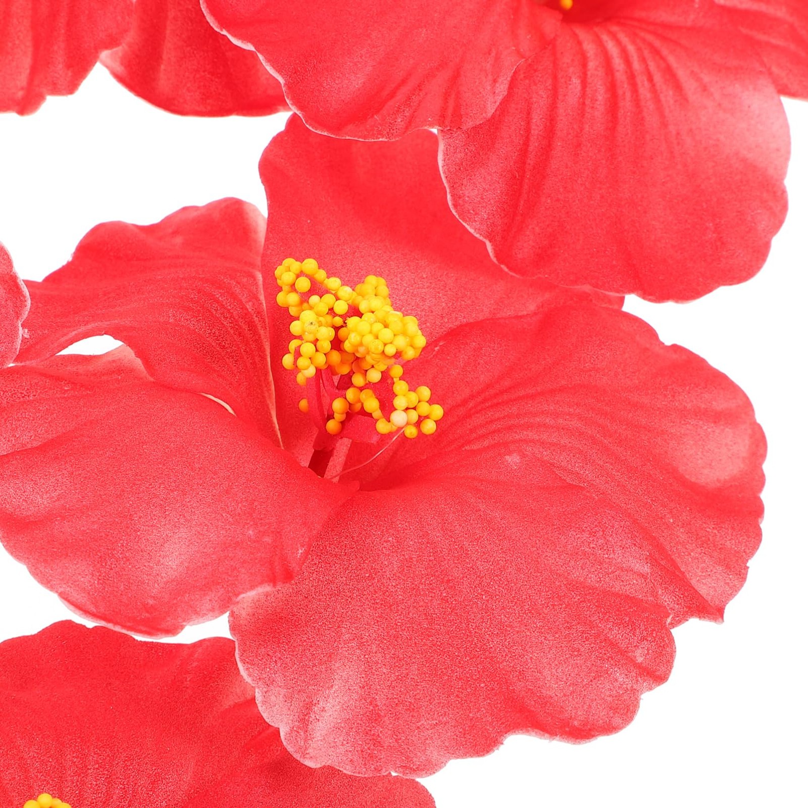 10 PCS Red Artificial Hibiscus Faux Floral Heads Luau Party Wedding Photography