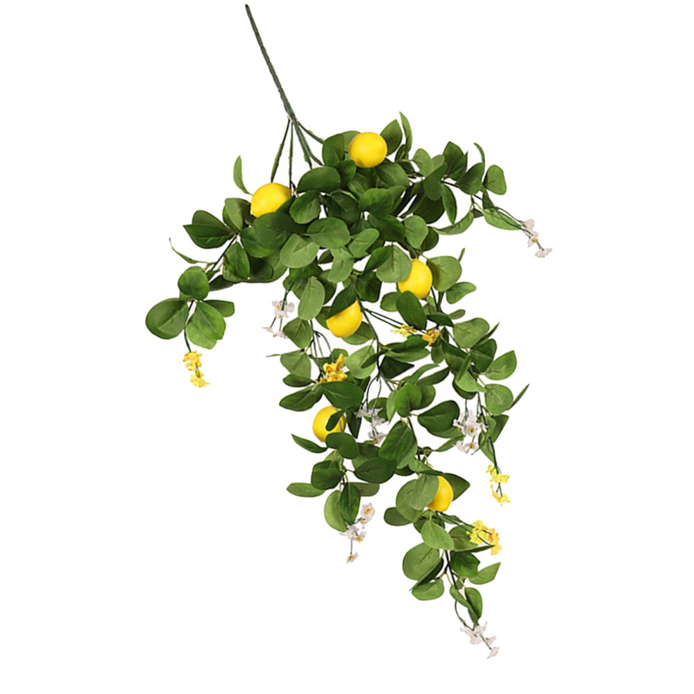 Artificial Branch Yellow Fake Leaves Branch Artificial Floral Hanging