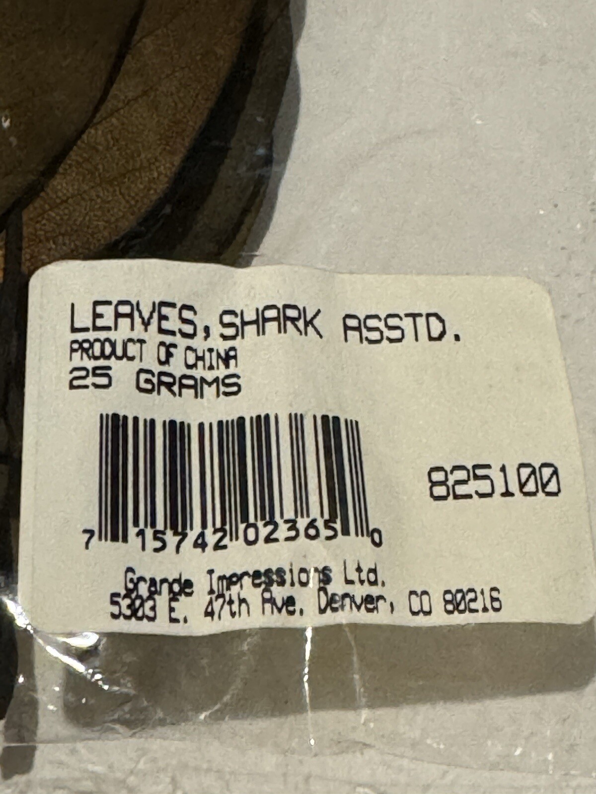 Grand Impressions Dried Florals Leaves Shark 825100 Wedding Craft Decor NEW READ