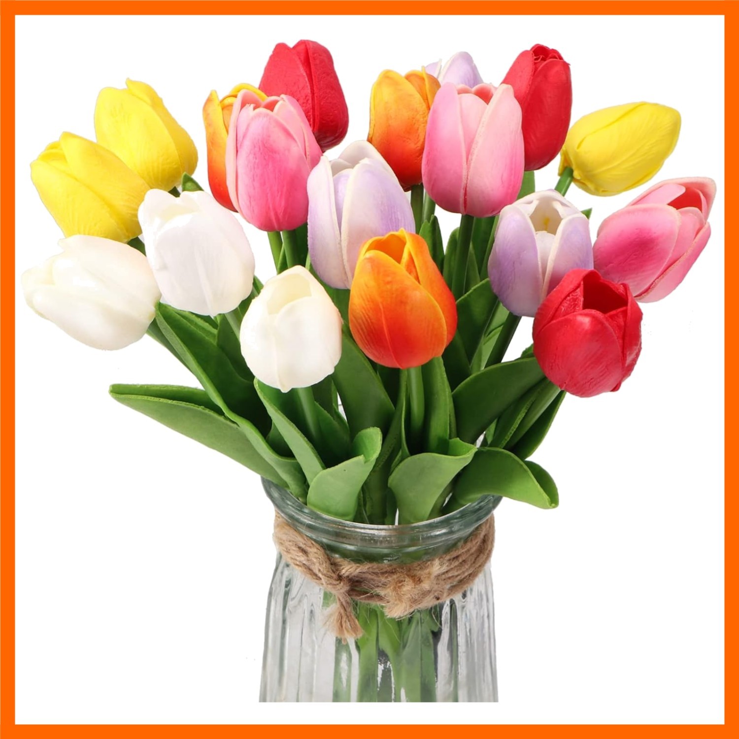 30pcs Real Touch Tulips PU Artificial Flowers Plants Decor, Multi Color Fake …