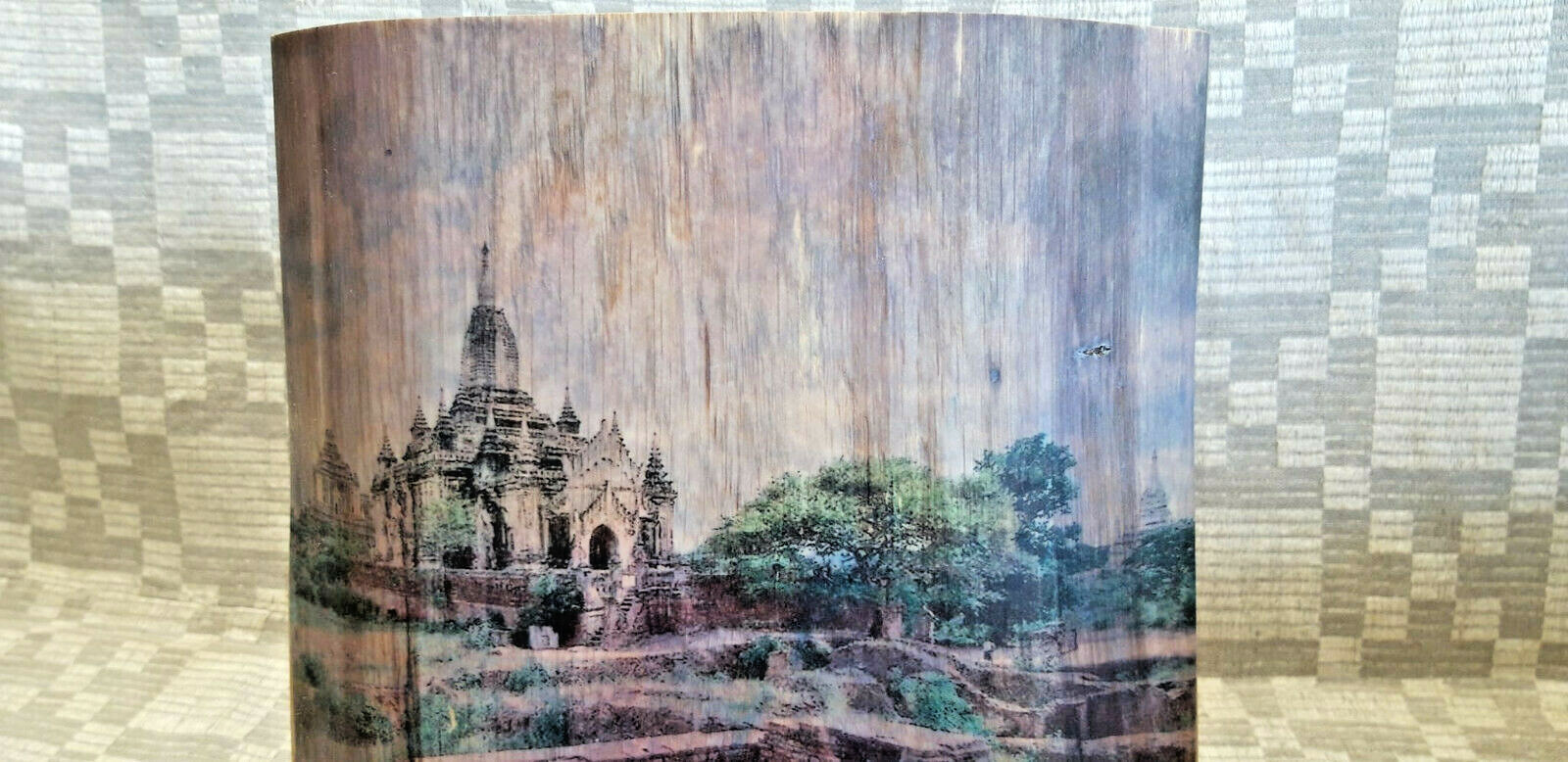 Table decor picture on wood from Heinrich.Ch handmade 1 piece.