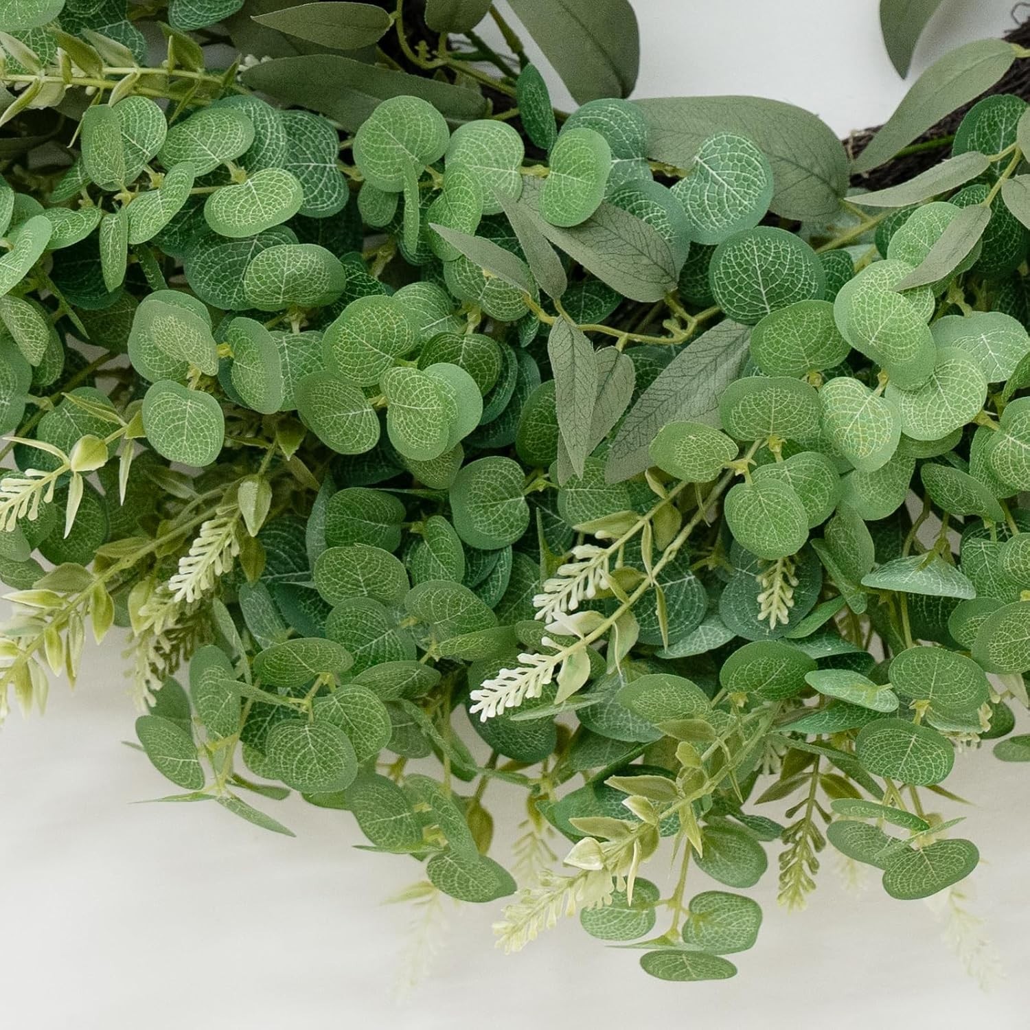 26 Inch Artificial Eucalyptus Wreath for Front Door Indoor Outdoor Greenery A…