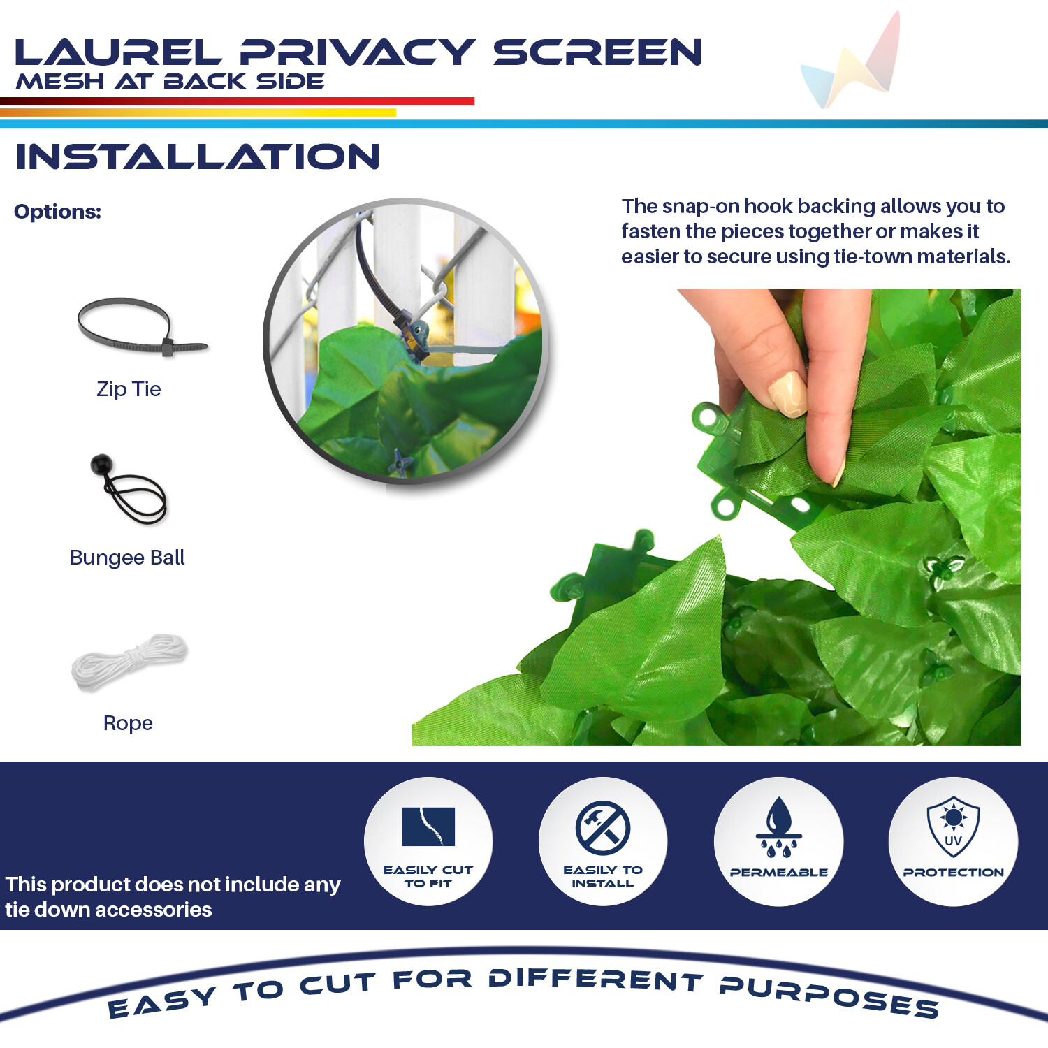 6FT x 8FT Faux Laurel Leaf Privacy Fence Panel Fence Screen Roll Hedge D��cor