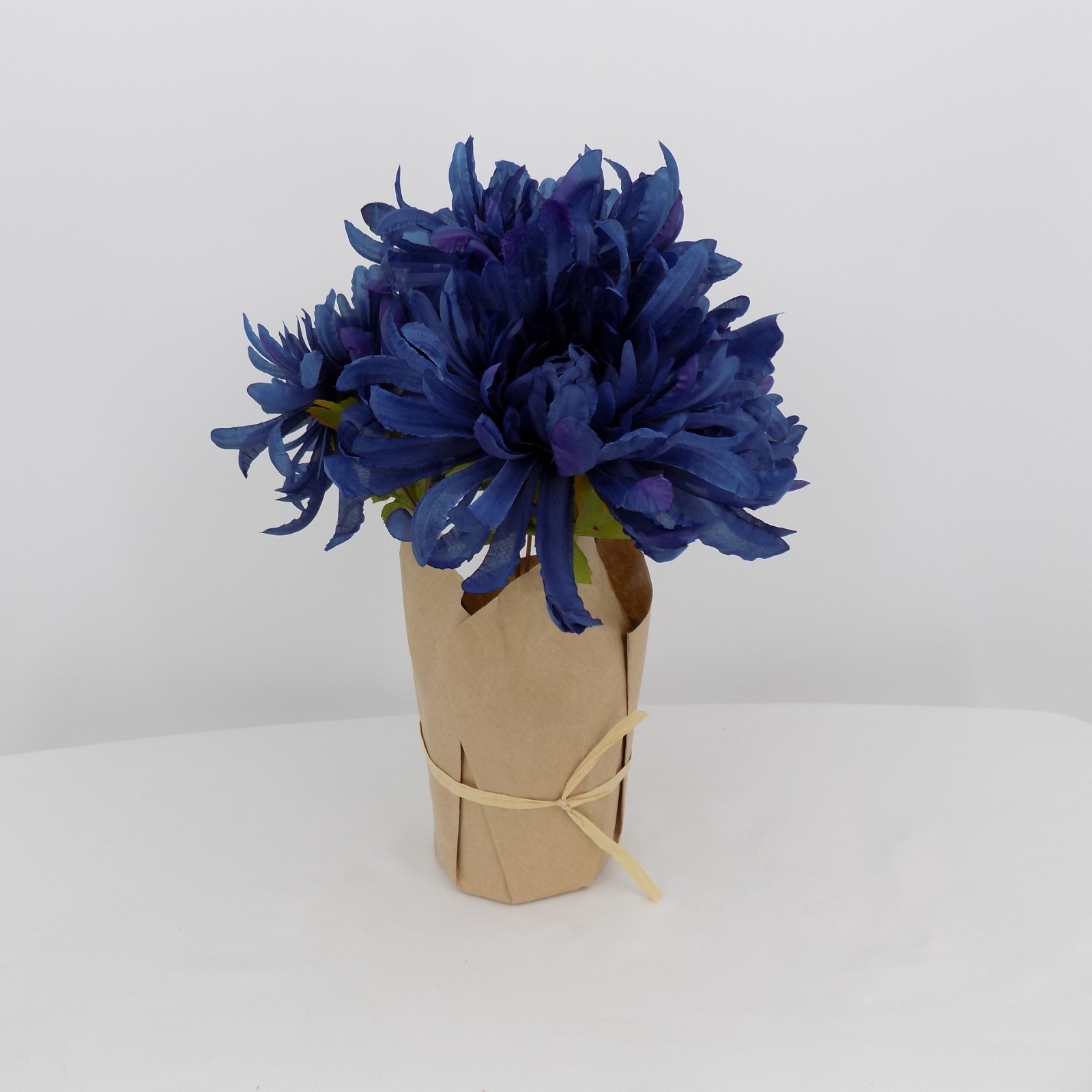 Ashland Fall Potted Flower Dark Blue Chrysanthemum Artificial Faux Decor 13″