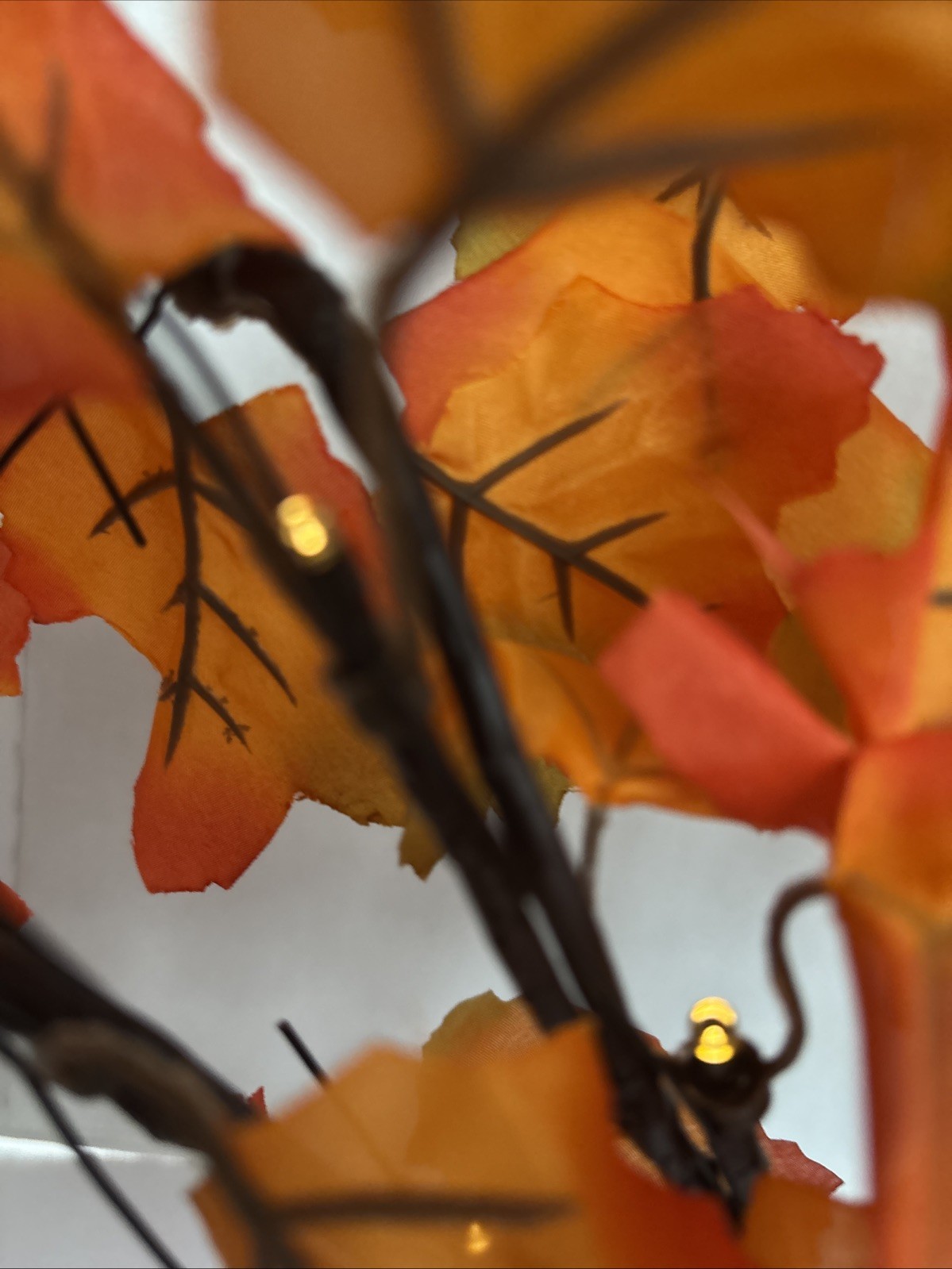 2 FT Fall Tree with LED Light Light Up Tablet Shelf Fall Thanksgiving Maple