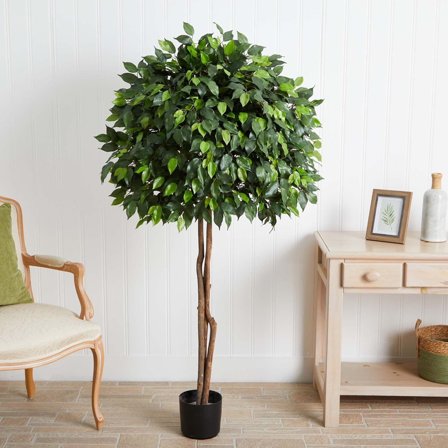 Lifelike 5.5Ft Ficus Artificial Tree – Perfect Indoor Décor for Any Space