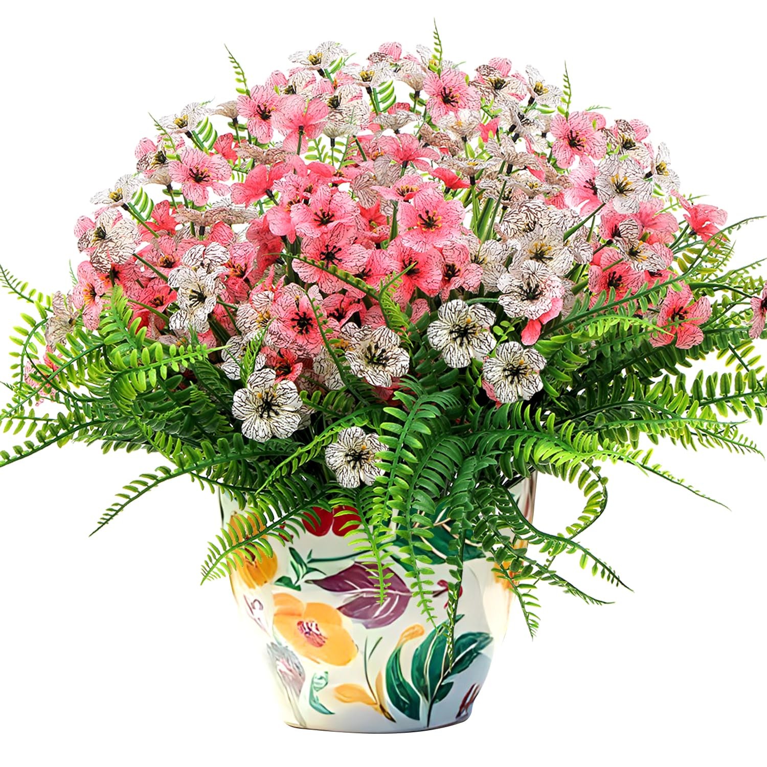 Mixed Color Artificial Flowers and Plant – Realistic Fade Resistant Fake Flow…