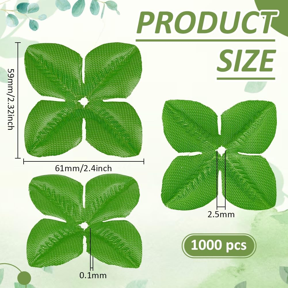 1000 Pcs Artificial Flowers Green Leaves, Rose Leaf Decoration, Bulk Artifici…