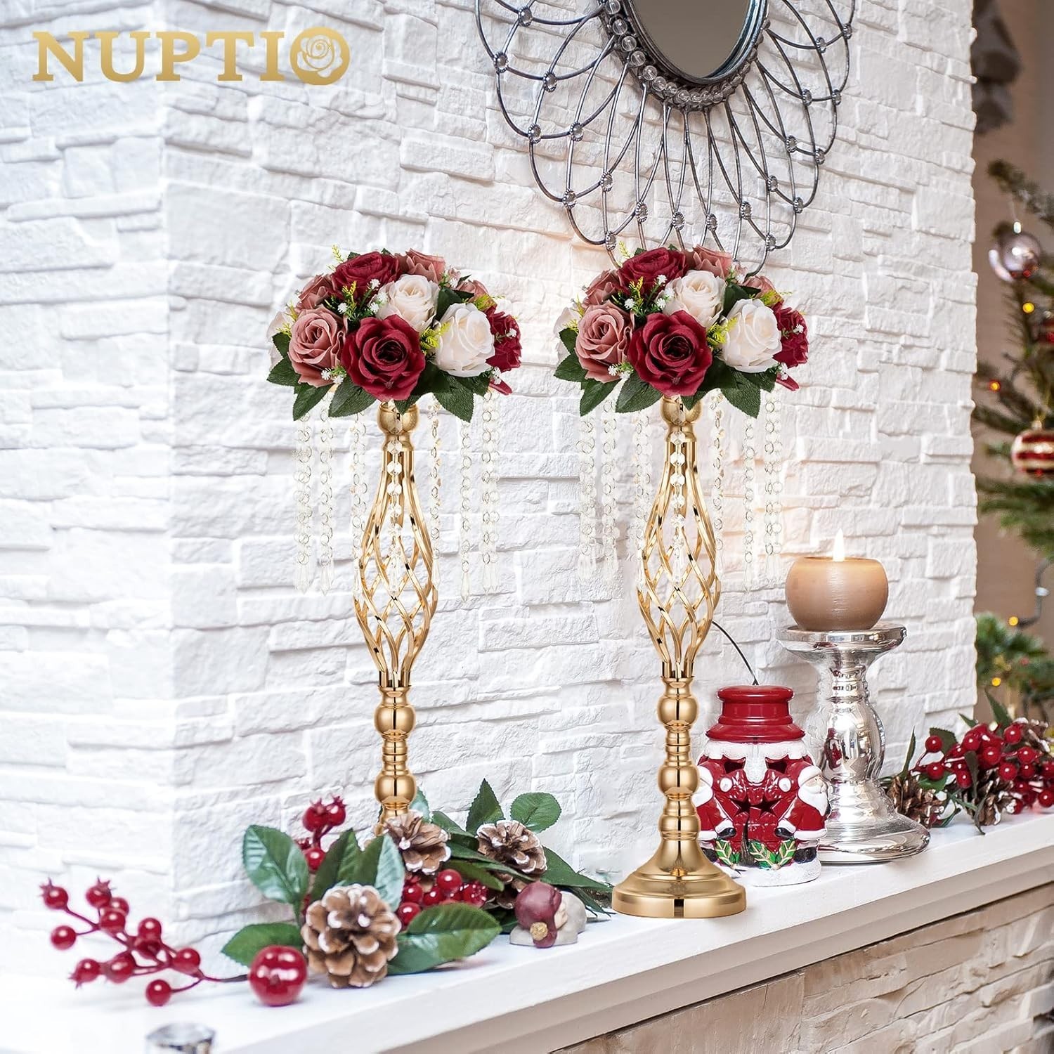 Dust Resistant Table Centerpieces – 6 Elegant Rose Balls for Any Occasion