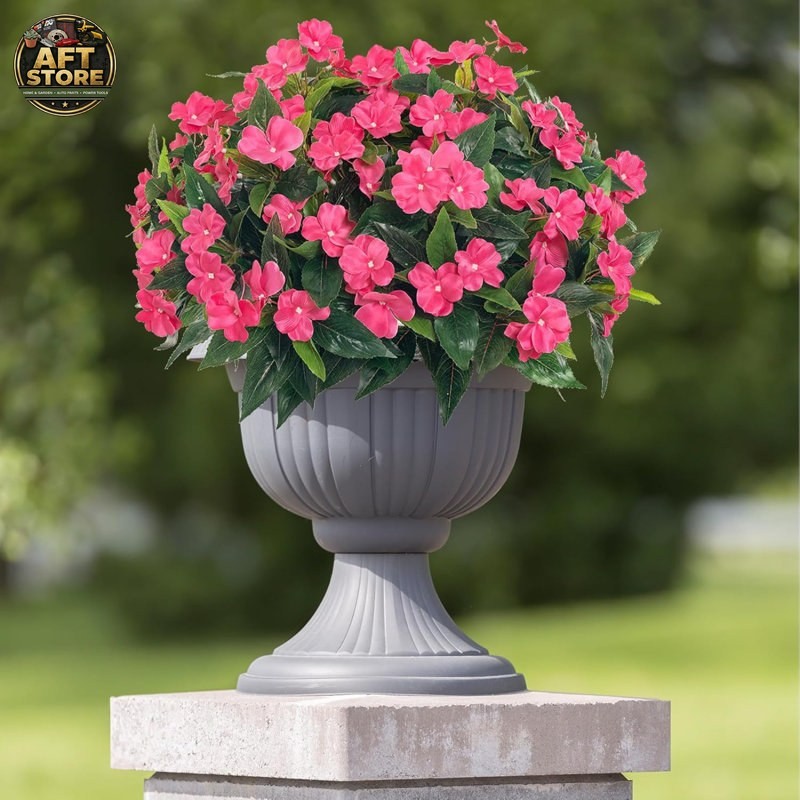 4Pcs Primrue Artificial Impatiens Flowers For Outdoor Decoration