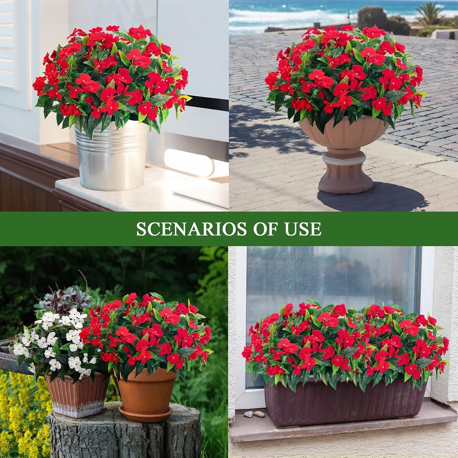All-Season Artificial Impatiens Bouquet