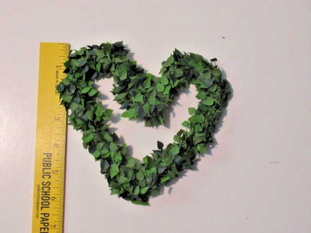 Heart Shape Plant Decor Artificial Paper leafs on wire Spring ,Summer