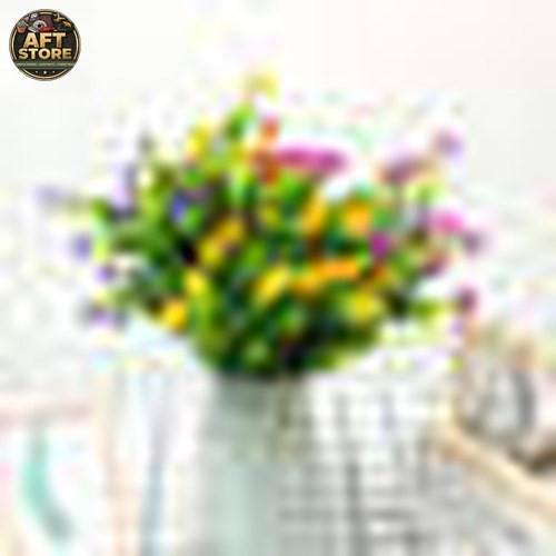 12 Pcs Primrue Artificial Flowers UV Resistant Mix Colors Home Decor